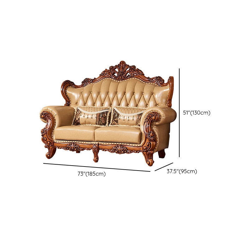 Mid secolo moderno vera pelle vera in pelle trapuntata di divano arrotolato per soggiorno