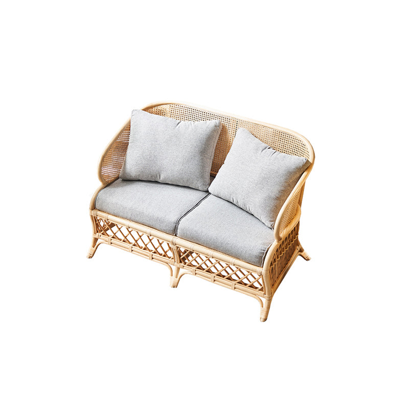 Cadre en bois scandinave canapé de mélange en coton en gris pour le salon