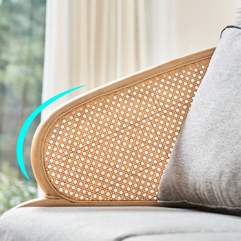 Cadre en bois scandinave canapé de mélange en coton en gris pour le salon