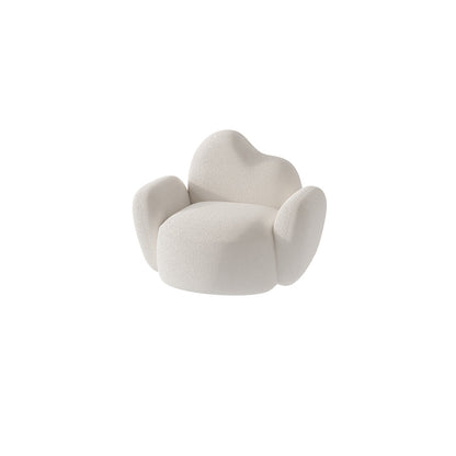 Skandinavischer 29,92 "breites Wollholz -Rahmensofa in Weiß für Wohnzimmer