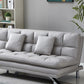 Contemporary Faux Leather Biscuit Back Armless Sofa For Living Room