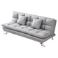 Contemporary Faux Leather Biscuit Back Armless Sofa For Living Room