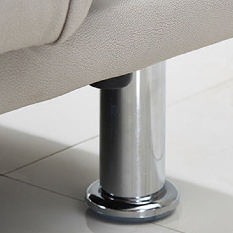 Contemporary Faux Leather Biscuit Back Armless Sofa For Living Room