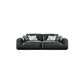 Contemporary Genuine Leather Square Arm Sofa For Living Room