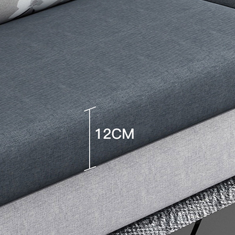 Contemporary Square Arm Sofa in Gray with Storage For Living Room Clearhalo 'furn' 'furn_sofas' 'Furniture' 'Living Room Furniture' 'Sofa' 'sofas' 7662439