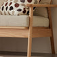 Skandinavisches Festholz -Leinensofa mit Kissen zurück für Wohnzimmer