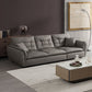 Contemporary 43.3" Wide Solid Color Faux Leather Flared Arm Sofa