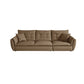 Contemporary 43.3" Wide Solid Color Faux Leather Flared Arm Sofa