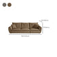 Contemporary 43.3" Wide Solid Color Faux Leather Flared Arm Sofa