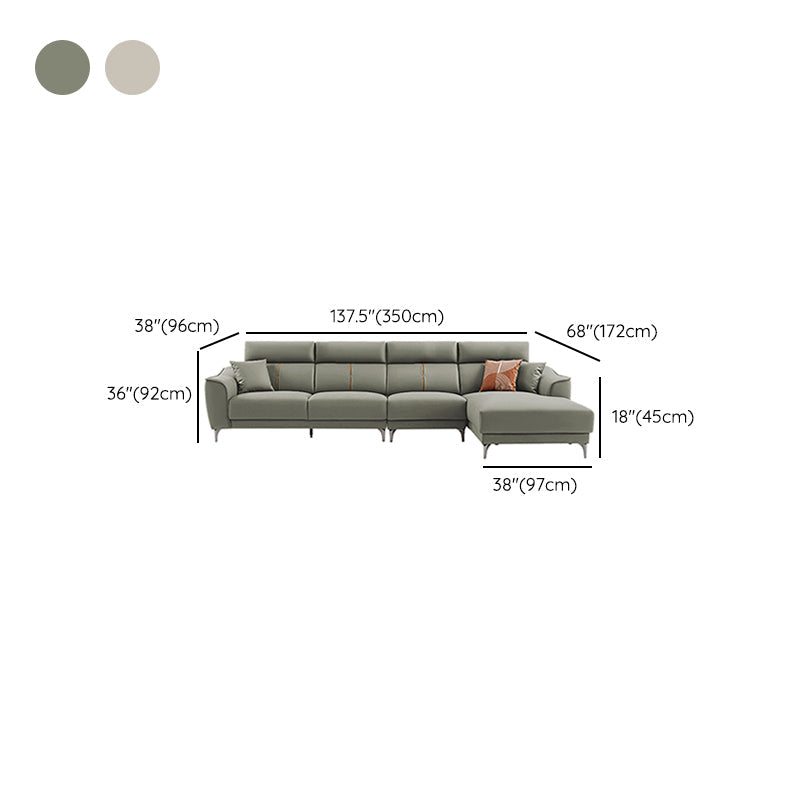 コンテンポラリースタイルのフェイクレザーソリッドカラー縫製枕バックソファ