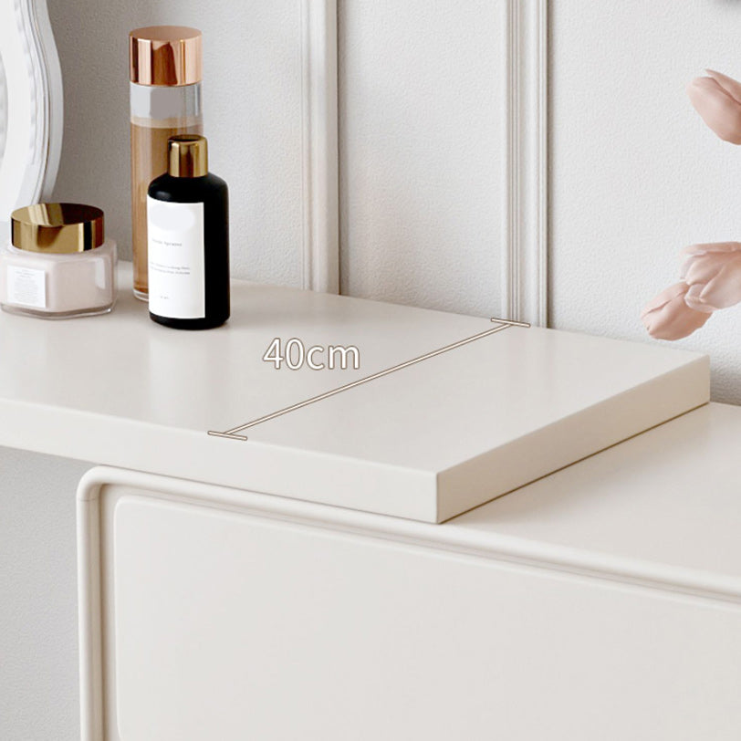 Specchio illuminato in legno bianco con tavolo da toeletta per vanità camera da letto del cassetto