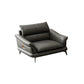 Contemporary Genuine Leather Flared Arm Sofa For Living Room