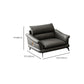 Contemporary Genuine Leather Flared Arm Sofa For Living Room