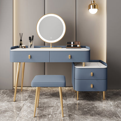 Modern mit Schubladen beleuchteter Spiegel Massivholz Schlafzimmer Eitelkeitsverkederedisch