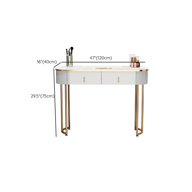 Modern White With Drawer Lighted Mirror Bedroom Dressing Table