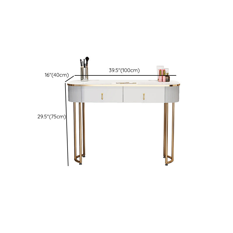 Modern White With Drawer Lighted Mirror Bedroom Dressing Table