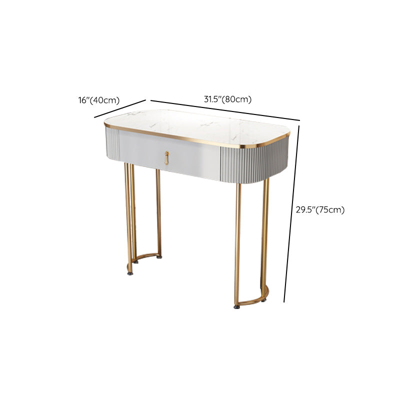 Modern White With Drawer Lighted Mirror Bedroom Dressing Table