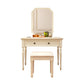 Modern Antique White Solid Wood Mirror Bedroom Make-up Vanity