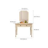 Modern Antique White Solid Wood Mirror Bedroom Make-up Vanity