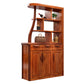 Solid Wood Cabinet in Brown 78.74" Tall Accent Cabinet with Drawers and Shelves 46"L x 15"W x 79"H Clearhalo 'Cabinets & Chests' 'cabinets_chests' 'furn' 'furn_cabinets_chests' 'Furniture' 'Living Room Furniture' 7662783