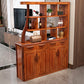 Solid Wood Cabinet in Brown 78.74" Tall Accent Cabinet with Drawers and Shelves Clearhalo 'Cabinets & Chests' 'cabinets_chests' 'furn' 'furn_cabinets_chests' 'Furniture' 'Living Room Furniture' 7662786