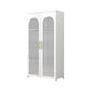 Scandinavian 13.77" Wide 1-door Metal  Accent Cabinet in White