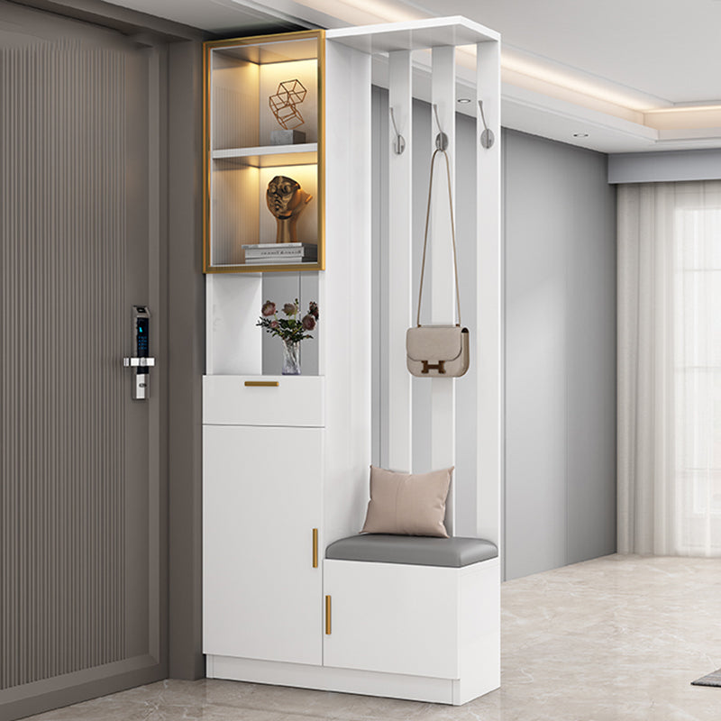 Contemporary Style Wooden 3-door Accent Cabinet with Drawer and Shelf