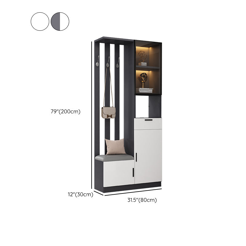 Contemporary Style Wooden 3-door Accent Cabinet with Drawer and Shelf