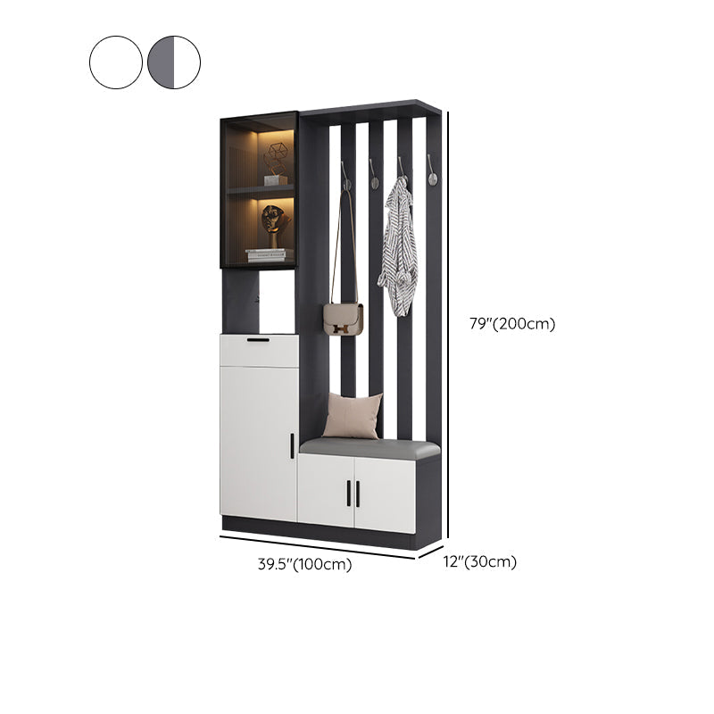Contemporary Style Wooden 3-door Accent Cabinet with Drawer and Shelf