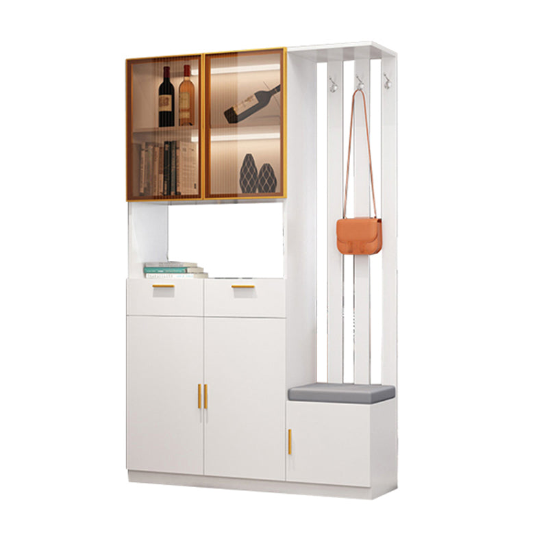 Contemporary 3-door Wooden 11.81" Wide Accent Cabinet with Drawer Clearhalo 'Cabinets & Chests' 'cabinets_chests' 'furn' 'furn_cabinets_chests' 'Furniture' 'Living Room Furniture' 7662936