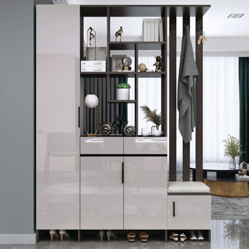 Modern Wooden 13.77" Wide Accent Cabinet with Drawers and Shelves Clearhalo 'Cabinets & Chests' 'cabinets_chests' 'furn' 'furn_cabinets_chests' 'Furniture' 'Living Room Furniture' 7662952