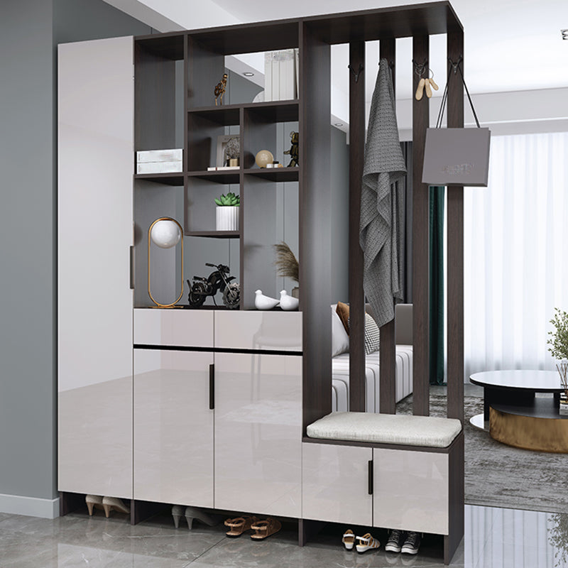 Modern Wooden 13.77" Wide Accent Cabinet with Drawers and Shelves Clearhalo 'Cabinets & Chests' 'cabinets_chests' 'furn' 'furn_cabinets_chests' 'Furniture' 'Living Room Furniture' 7662957