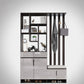 Modern Wooden 13.77" Wide Accent Cabinet with Drawers and Shelves 55"L x 14"W x 79"H Gray Black Clearhalo 'Cabinets & Chests' 'cabinets_chests' 'furn' 'furn_cabinets_chests' 'Furniture' 'Living Room Furniture' 7662958