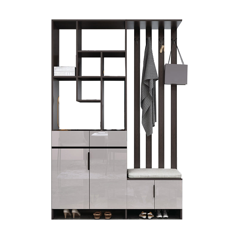 Modern Wooden 13.77" Wide Accent Cabinet with Drawers and Shelves Clearhalo 'Cabinets & Chests' 'cabinets_chests' 'furn' 'furn_cabinets_chests' 'Furniture' 'Living Room Furniture' 7662967