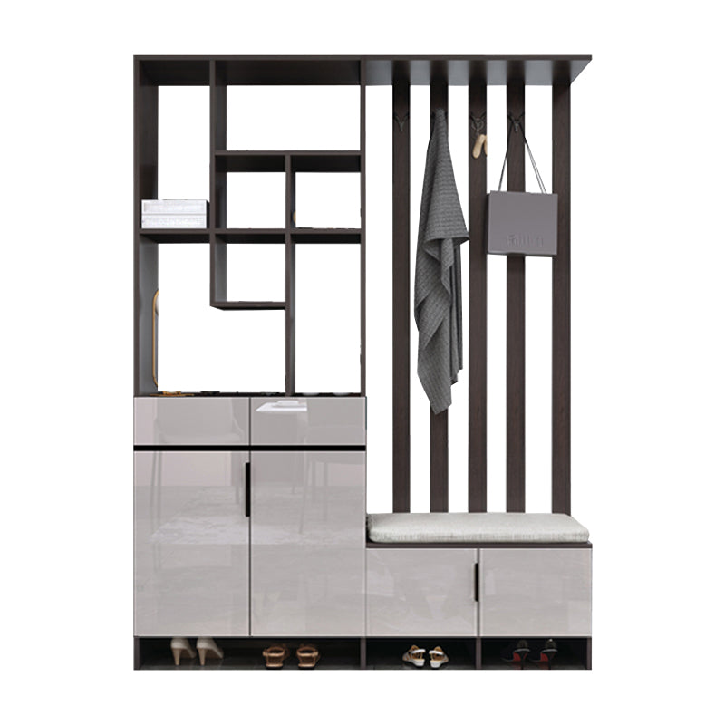 Modern Wooden 13.77" Wide Accent Cabinet with Drawers and Shelves Clearhalo 'Cabinets & Chests' 'cabinets_chests' 'furn' 'furn_cabinets_chests' 'Furniture' 'Living Room Furniture' 7662969