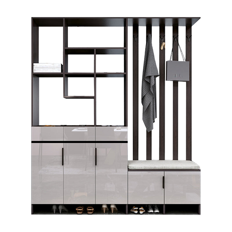 Modern Wooden 13.77" Wide Accent Cabinet with Drawers and Shelves Clearhalo 'Cabinets & Chests' 'cabinets_chests' 'furn' 'furn_cabinets_chests' 'Furniture' 'Living Room Furniture' 7662970