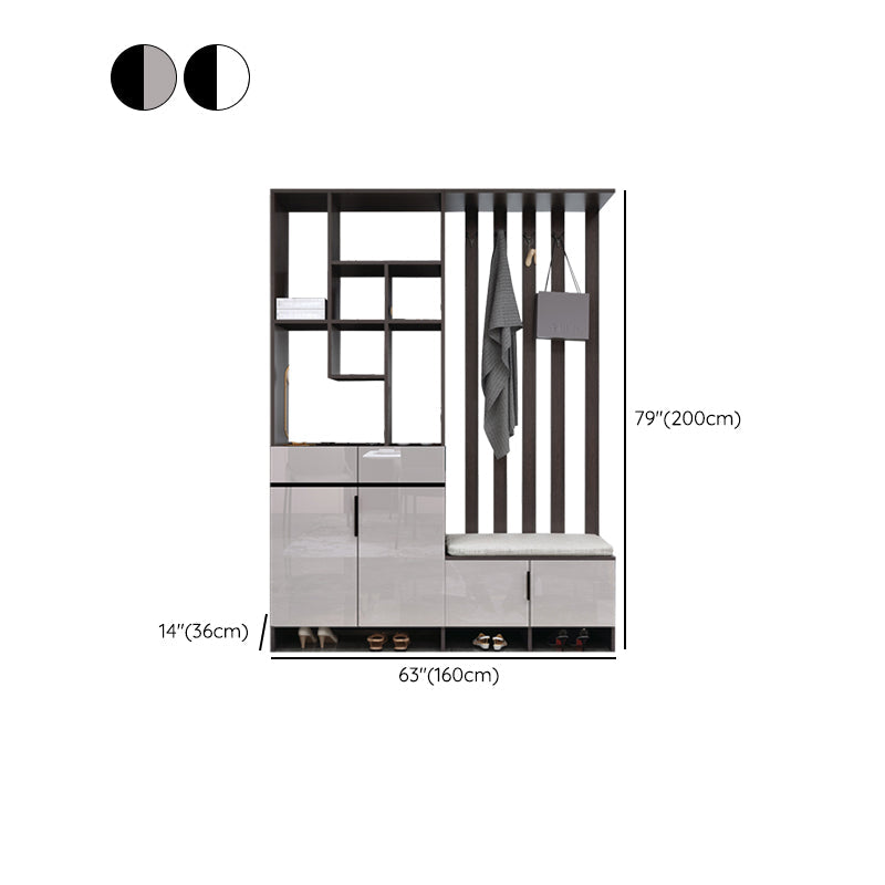 Modern Wooden 13.77" Wide Accent Cabinet with Drawers and Shelves Clearhalo 'Cabinets & Chests' 'cabinets_chests' 'furn' 'furn_cabinets_chests' 'Furniture' 'Living Room Furniture' 7662972