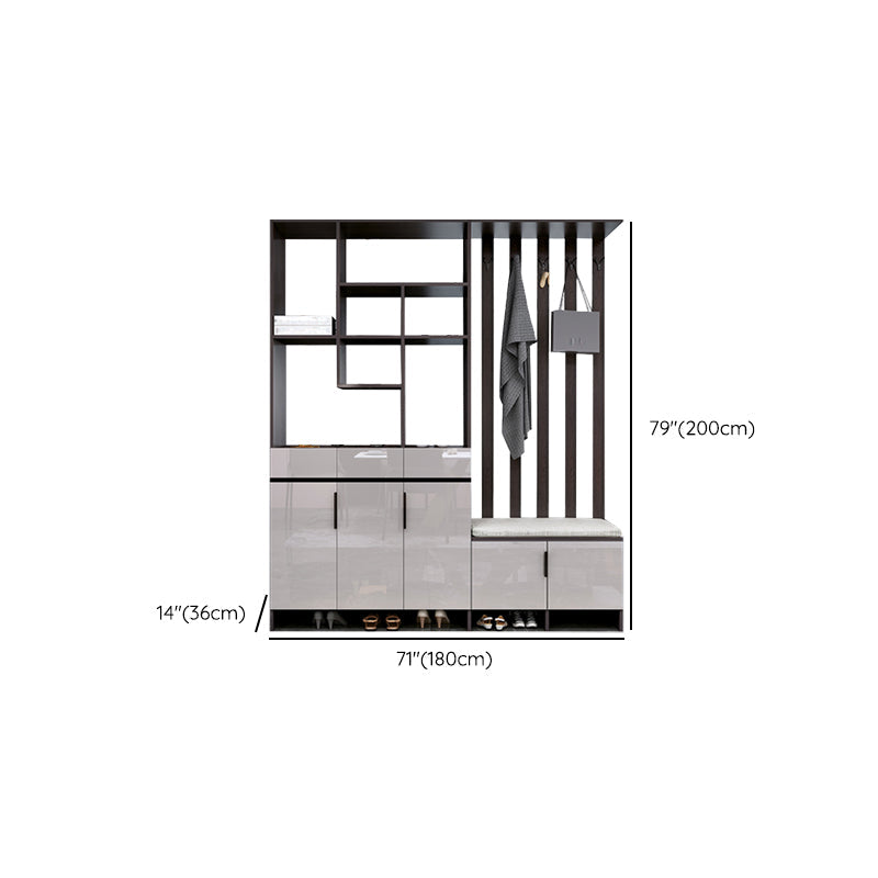 Modern Wooden 13.77" Wide Accent Cabinet with Drawers and Shelves Clearhalo 'Cabinets & Chests' 'cabinets_chests' 'furn' 'furn_cabinets_chests' 'Furniture' 'Living Room Furniture' 7662975