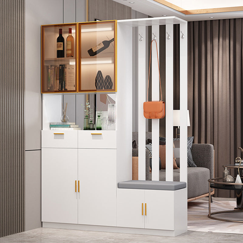 Contemporary Rectangle Wooden 11.81" Wide Accent Cabinet with Drawer Clearhalo 'Cabinets & Chests' 'cabinets_chests' 'furn' 'furn_cabinets_chests' 'Furniture' 'Living Room Furniture' 7662979