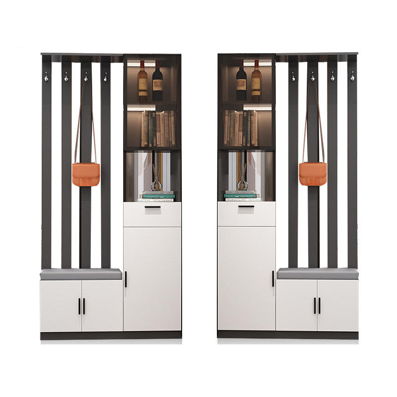 Contemporary Rectangle Wooden 11.81" Wide Accent Cabinet with Drawer Clearhalo 'Cabinets & Chests' 'cabinets_chests' 'furn' 'furn_cabinets_chests' 'Furniture' 'Living Room Furniture' 7662985