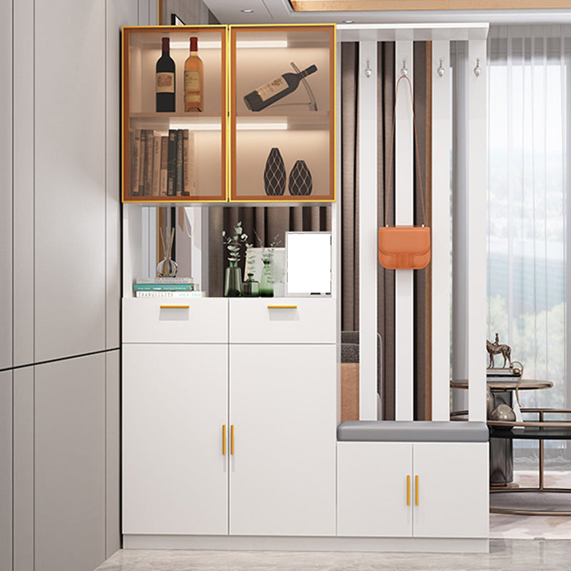 Contemporary Rectangle Wooden 11.81" Wide Accent Cabinet with Drawer Clearhalo 'Cabinets & Chests' 'cabinets_chests' 'furn' 'furn_cabinets_chests' 'Furniture' 'Living Room Furniture' 7662996