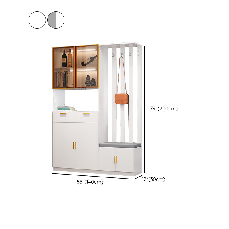 Contemporary Rectangle Wooden 11.81" Wide Accent Cabinet with Drawer Clearhalo 'Cabinets & Chests' 'cabinets_chests' 'furn' 'furn_cabinets_chests' 'Furniture' 'Living Room Furniture' 7663009