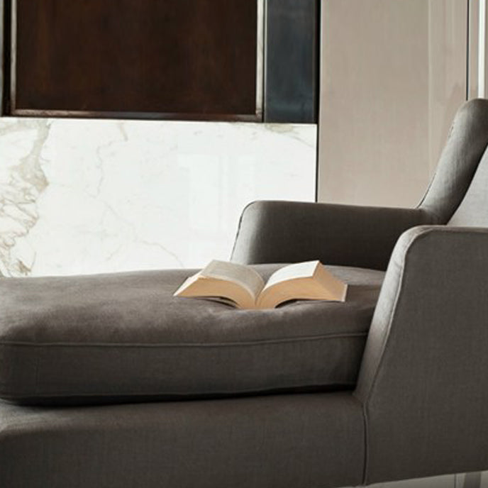 Upholstered Chaise Lounge Couch Micro-Fabric Chaise Lounge Chair Scandinavian Chaise Clearhalo 'Chairs & Seating' 'Chaise Lounge' 'chaise_lounge' 'furn' 'furn_chaise_lounge' 'Furniture' 'Living Room Furniture' 7663035