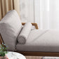 Scandinavian Removal Upholstered Chaise Lounge Couch Two Arms Chaise