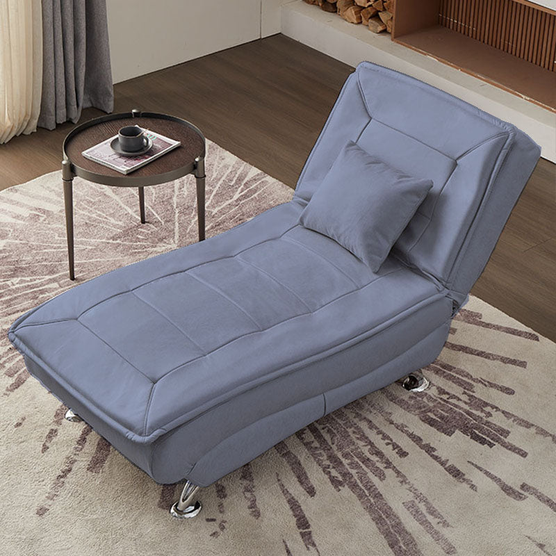 Modern Cushioned Chaise Lounge Armless Chaise for Living Room Adjustable Chaise Faux Leather Dark Blue Clearhalo 'Chairs & Seating' 'Chaise Lounge' 'chaise_lounge' 'furn' 'furn_chaise_lounge' 'Furniture' 'Living Room Furniture' 7663064