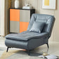 Modern Cushioned Chaise Lounge Armless Chaise for Living Room Adjustable Chaise Leather Dark Blue Clearhalo 'Chairs & Seating' 'Chaise Lounge' 'chaise_lounge' 'furn' 'furn_chaise_lounge' 'Furniture' 'Living Room Furniture' 7663068