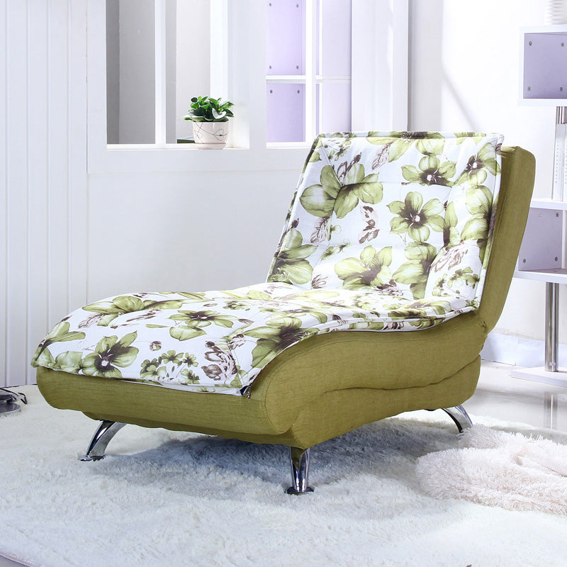 Modern Cushioned Chaise Lounge Armless Chaise for Living Room Adjustable Chaise Linen Mint White Clearhalo 'Chairs & Seating' 'Chaise Lounge' 'chaise_lounge' 'furn' 'furn_chaise_lounge' 'Furniture' 'Living Room Furniture' 7663080