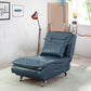 Modern Cushioned Chaise Lounge Armless Chaise for Living Room Adjustable Chaise Faux Leather Blue Clearhalo 'Chairs & Seating' 'Chaise Lounge' 'chaise_lounge' 'furn' 'furn_chaise_lounge' 'Furniture' 'Living Room Furniture' 7663083