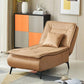 Modern Cushioned Chaise Lounge Armless Chaise for Living Room Adjustable Chaise Leather Yellow Clearhalo 'Chairs & Seating' 'Chaise Lounge' 'chaise_lounge' 'furn' 'furn_chaise_lounge' 'Furniture' 'Living Room Furniture' 7663087