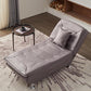 Modern Cushioned Chaise Lounge Armless Chaise for Living Room Adjustable Chaise Faux Leather Gray Clearhalo 'Chairs & Seating' 'Chaise Lounge' 'chaise_lounge' 'furn' 'furn_chaise_lounge' 'Furniture' 'Living Room Furniture' 7663093